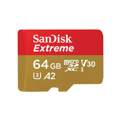 SanDisk Micro Sdxc Extreme 64GB 170/80MB/S A2 C10 V30 Uhs-i U3 SDSQXAH-064G-GN6MA — image 1