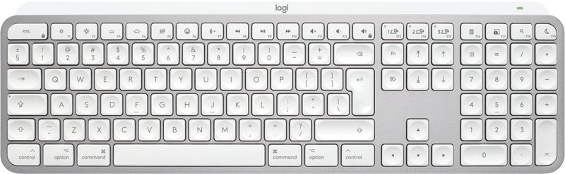 Logitech Keyboard English Mx Keys S For Mac Office RF Wireless + Bluetooth QWERTY Ee.uu. Aluminium White