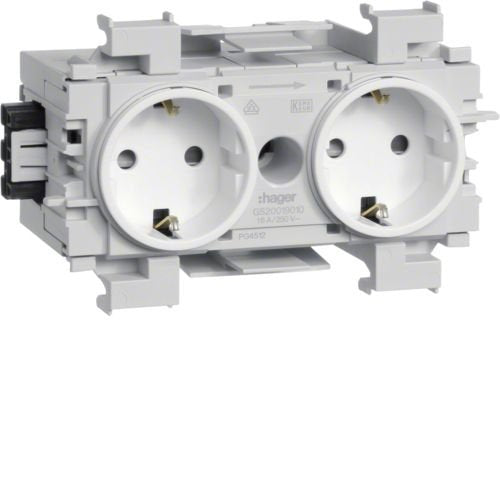 Hager Socket Power 2VÍAS M.wago GS20019016 Frontrastend Verkehrswei