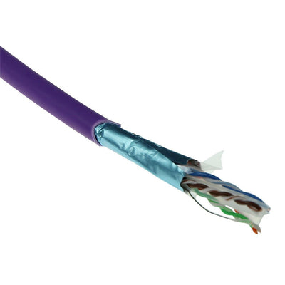 CAT.6A F UTP Solid Installation Cable Lszh, Cpr Euroclass Eca, 24AWG, Violet 500 Meter — image 1