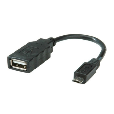 Roline Cable USB 2.0 USB 2.0 Typ Micro B - Typ a Bu, Otg, 0,15M — image 1