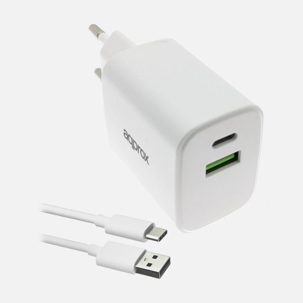 Approx Wall Charger APPUSBWALL35W 1x USB-C Pd 1x USB-A 35W USB Cable -a a USB-C Included