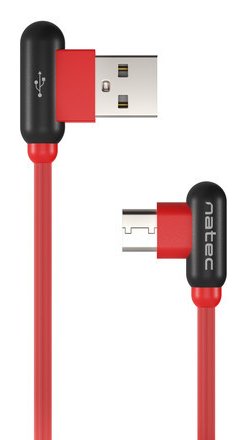 Natec NKA-1201 Extreme Media USB Cable Typ-c a USB (m), 1M, Ángulo, Red — image 1