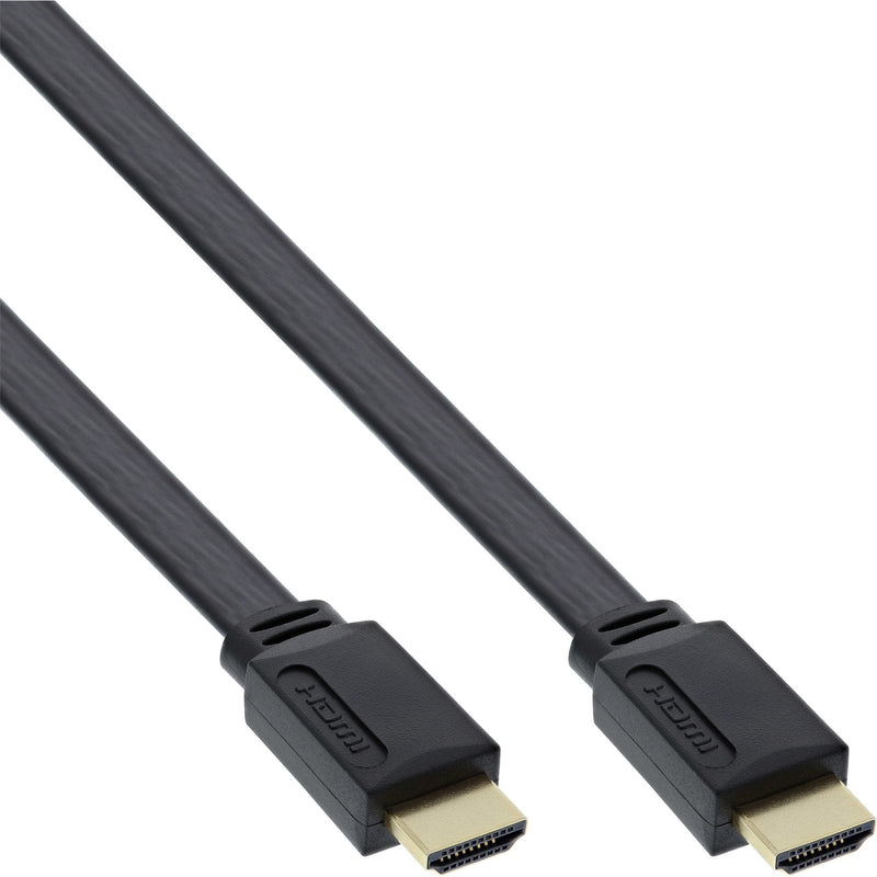 Inline Cable Flat HDMI Cable With Ethernet Black 7,5M