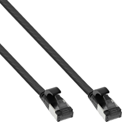 Inline Network Cable Flat , U/FTP, CAT.8.1, Tpe Libre Halógenos, Black 0,25M — image 1