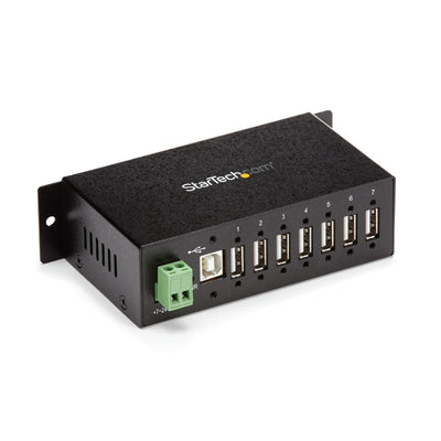 StarTech.com Adapter Concentrador Hub Ladrón USB 2.0 7 Ports Reforzado Industrial Installation Wall Riel Din P — image 1