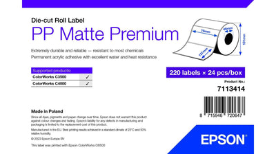 Epson 7113414 Label Printer White Label Printer Self-adhesive — image 1