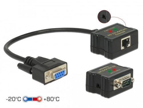 Extender RS-232 DB9 Connector Female RJ45 Connector Female a RS-232 DB9 Connector Male RJ45 Connector Female E — image 1