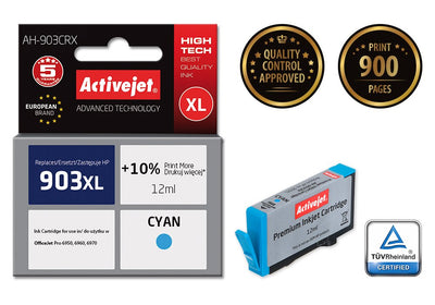 Activejet Ink Ah-903CRX (reemplazo HP 903XL T6M03AE - Premium - 12ML - Cyan) — image 1