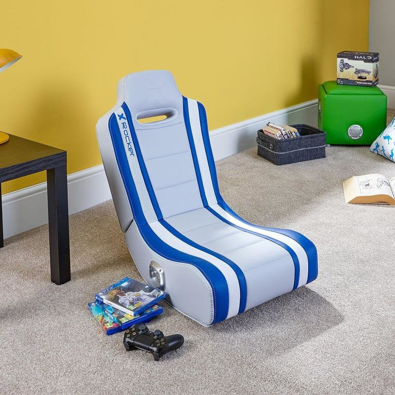 X Rocker Shadow 2.0 Chair Gaming Asiento Acolchado Blue White