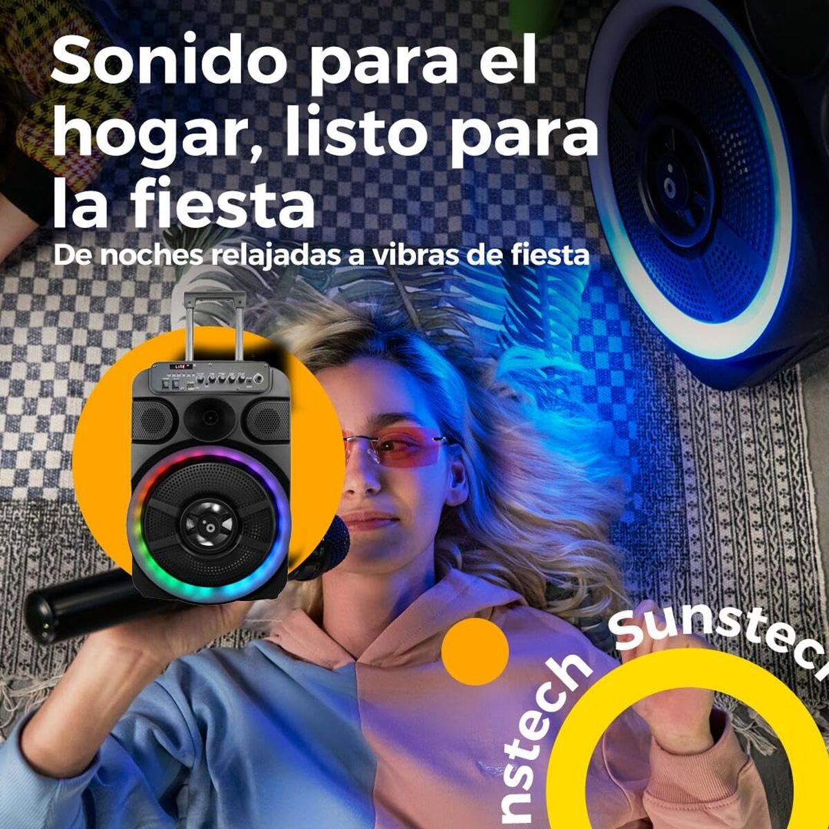 Sunstech Portable Bluetooth Speakers Sunstech Muscles 12 Black