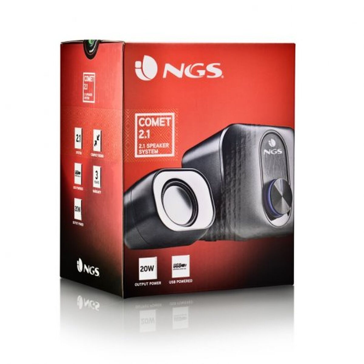Ngs Pc Speakers Ngs Comet 2.1 White Black 20 W