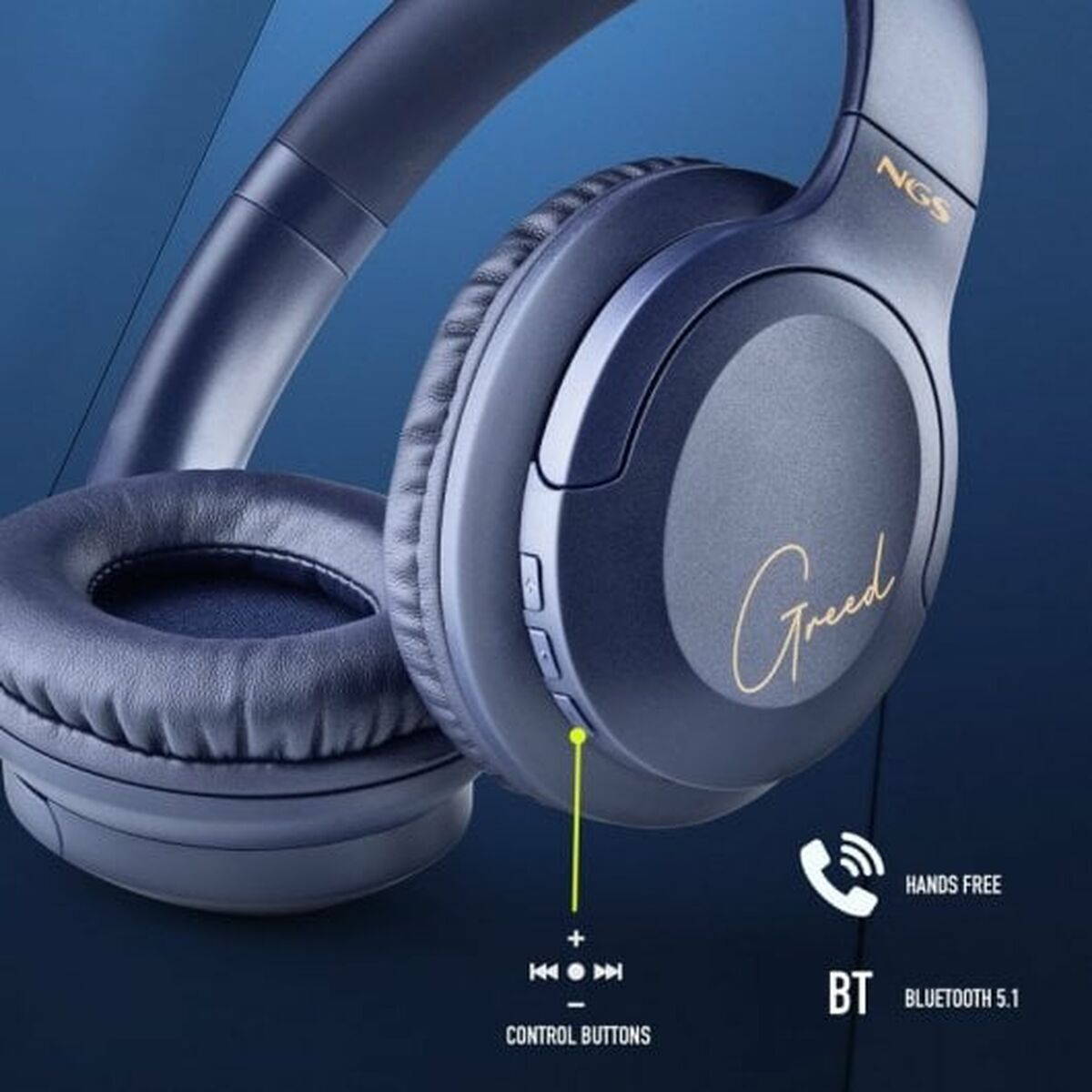 Ngs Headphones With Microphone Ngs Articagreedblue Blue