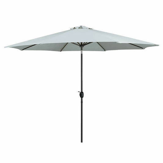 Marbueno Umbrella Steel 8 Ribs D270 Cm Polyester White Garden, Pool, Terrace 10484