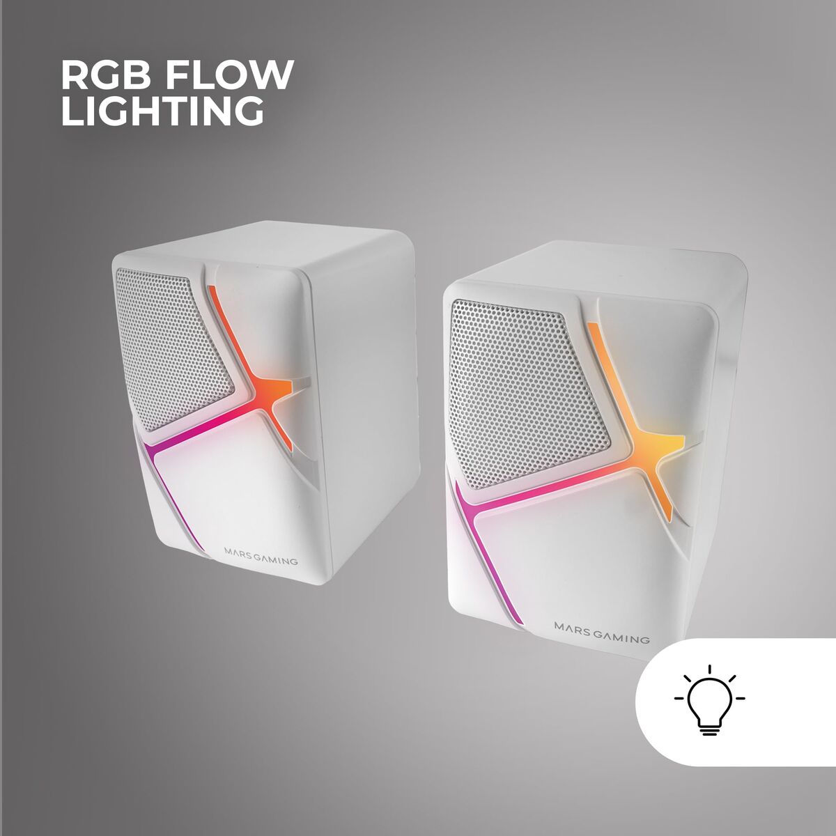 Mars Gaming Portable Bluetooth Speakers Mars Gaming Mshw White Black 4 W