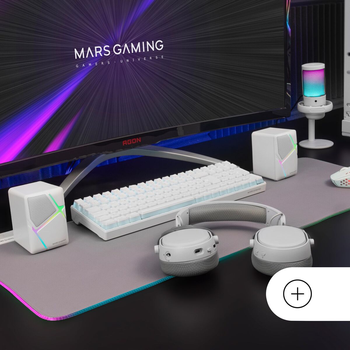 Mars Gaming Portable Bluetooth Speakers Mars Gaming Mshw White Black 4 W