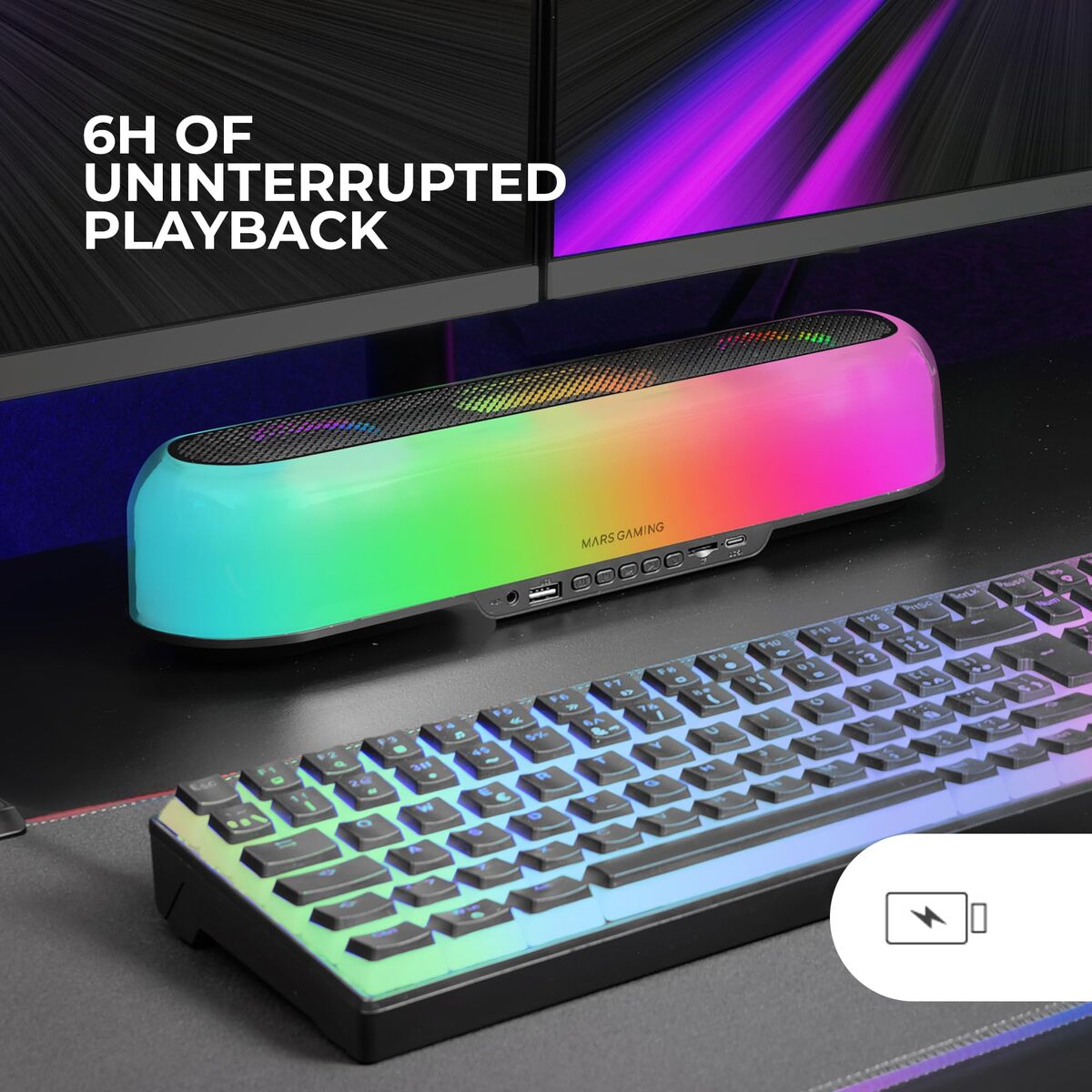 Mars Gaming Pc Speakers Mars Gaming Msborb Black 20 W 4 W