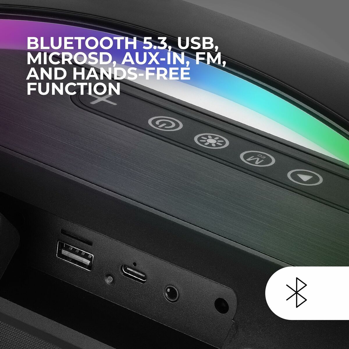 Mars Gaming Portable Bluetooth Speakers Mars Gaming Ms-Pulse Bt 5.3 Black 4 W 50 W