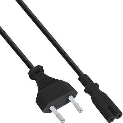 Inline Cable Power , Connector Euro a Connector EURO8, Black 0,3M — image 1