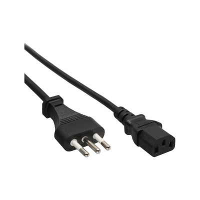 Inline 40PCS. Bulk-pack ® Power Cable Mains Plug Italy Type L a IEC C13 Connector 1.8M — image 1
