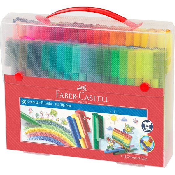 Faber-castell Koffer Connector Filzstifte 80-PIEZAS