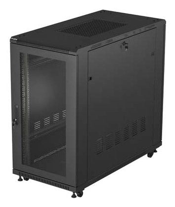 Lanberg Cabinet Rack 19 22U 600X1200 Flat Pack Door Perforada Black