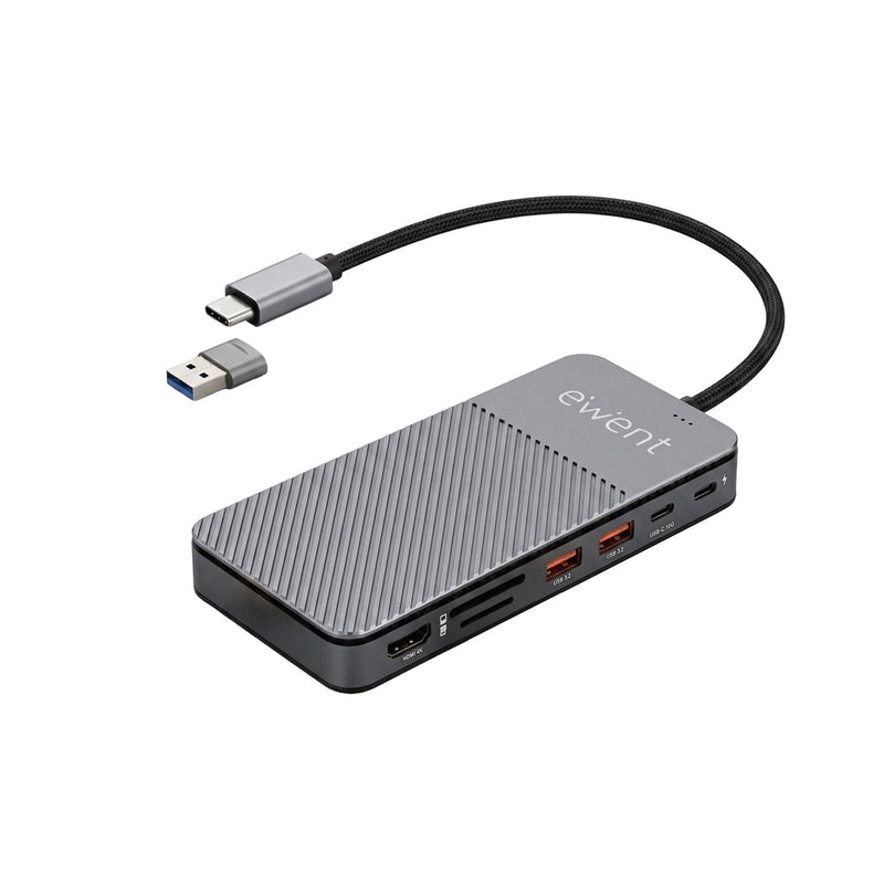 Ewent Hub EW1156 USB-C 8EN1 + Housing SSD M.2 NVMe 10Gbps
