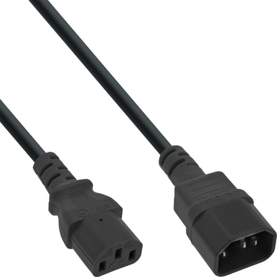 Inline® Cold Device Extension, C13 / C14, Black 1M — image 1