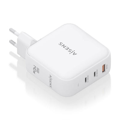Aisens Charger GaN 140W, 2x USB-C PD 3.1 QC4.0, 1x USB-A QC3.0, White — image 1
