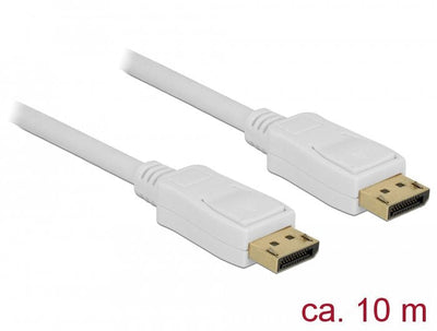 Delock Cable DisplayPort 1.2 Male White 4K 60 HZ 10M — image 1