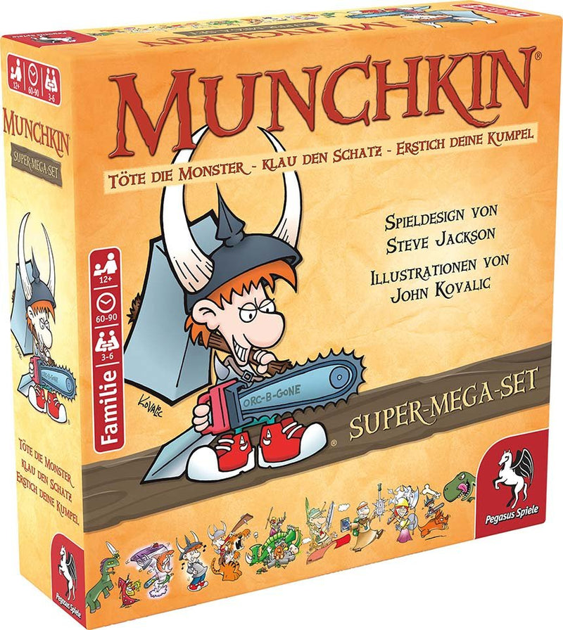 Pegasus Munchkin Fantasy Super Mega Set, Set Base Cartas Que Includes 1 Expansión 17035G
