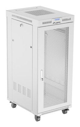 Lanberg Free Standing Rack Cabinet 19 27U 600X800 Mesh Door LCD Flat Pack Grey