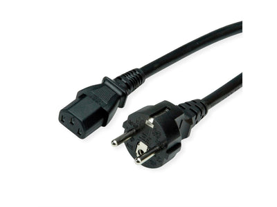 Roline Cable Power IEC Connector Female & CEE7 7-CONECTOR Male Recto Black 1.8M — image 1