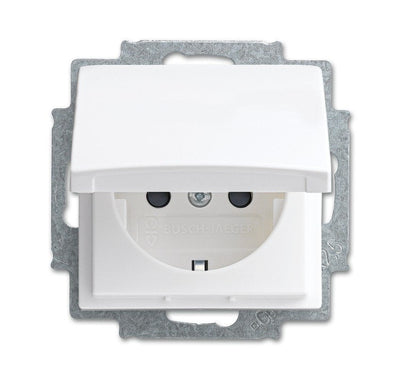 Busch Jaeger 20 EUKB-914 Schuko Socket Power Cover Abatible Bs White Alpino Balance Si — image 1