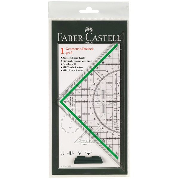Faber-castell Geometrie-dreieck Large With Handle 20CM
