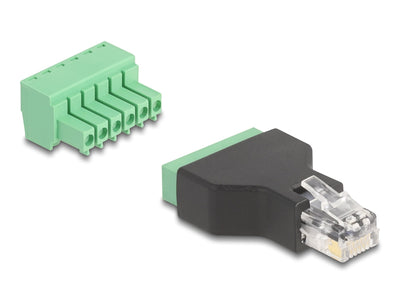 Delock 66590 Adapter RJ12 Male a Bloque Terminals 6 Pines 2 Pieces — image 1