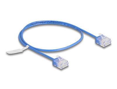 Delock RJ45 Network Cable CAT.6 UTP Ultra Slim 0,5M Aal With Kurzen Machon — image 1