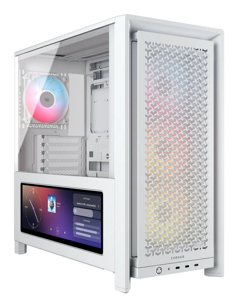 Corsair PC Case Geh Midi Frame 4000D LCD Rs ARGB Mid-tower, White