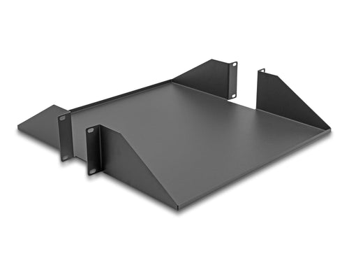 Delock 66748 Shelf 19 Double Cara Up To 46KG 500MM Depth 2U Grey Oscuro — image 1