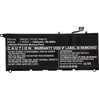 Coreparts Battery Laptop 7.6V 7850MAH 60WH Dell — image 1