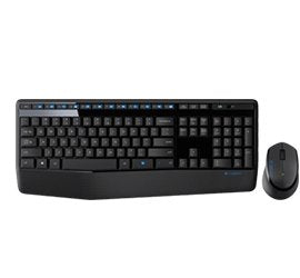 Logitech Keyboard English Wireless Combo MK345 Mouse Included USB QWERTY Black