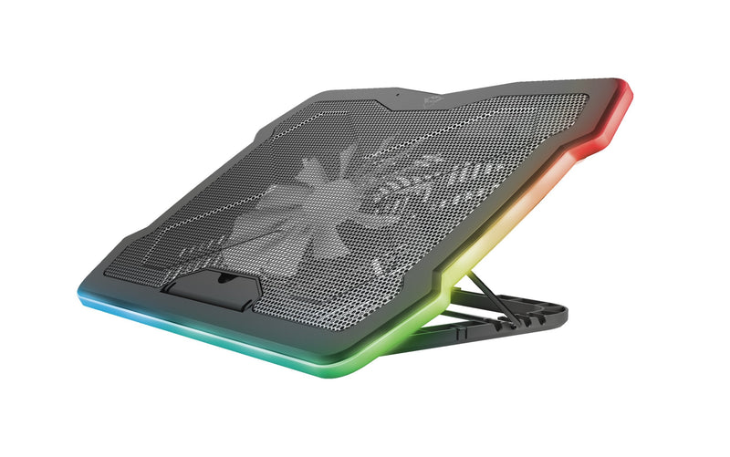 Trust Stand Refrigerante Gaming Gxt 1126 Aura Laptops Up To 17' Iluminación LED