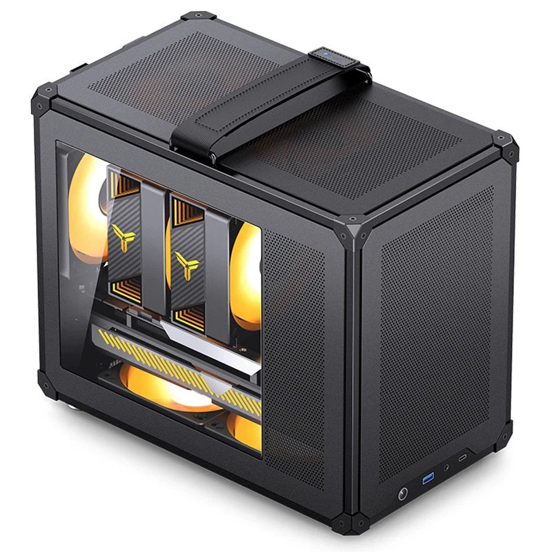 Jonsbo C6 Max. PC Housing Mini-carcasa, Micro-atx, Tempered Glass - Black