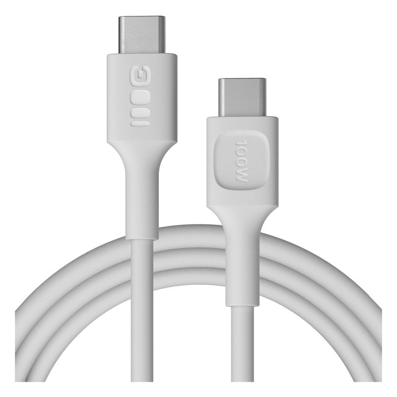 Green Cell USB-C To USB-C Cable Powerflex 100W 2M White - Silicone