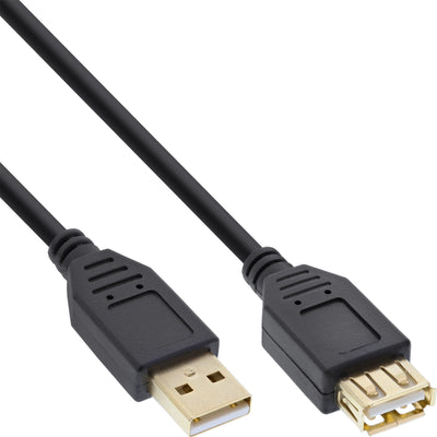 Inline Cable Extensión USB 2.0 Type a Male a Female Black 5M — image 1