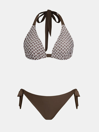 Womens One-Piece Swimsuit With Triangle Cups And Print