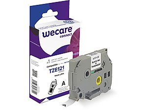 Armor K80020W4 Tape Printer Labels Black Sobre Transparent Tze