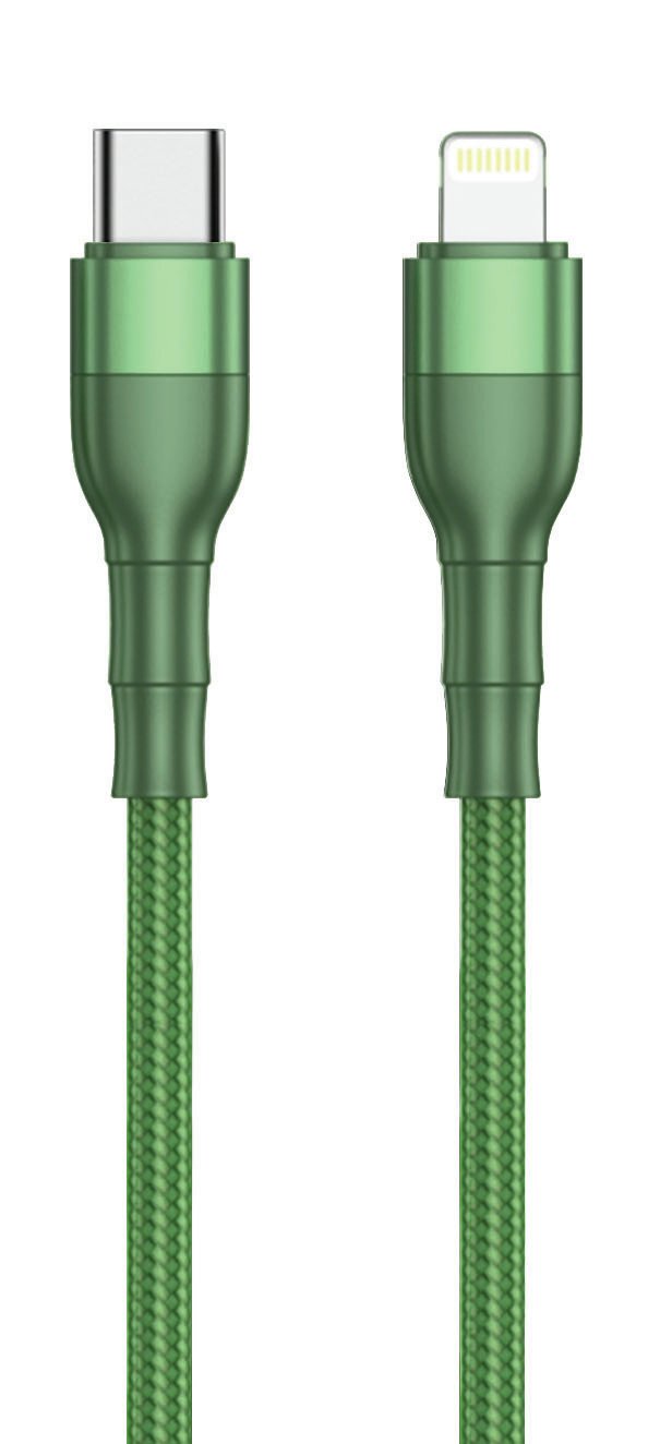 2GO USB Cable Type C-lightning Green