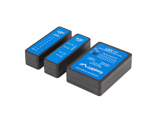 Lanberg Tester PoE Cable RJ45 RJ12 RJ11 Coaxial