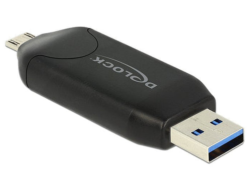 Delock Card Reader External Otg Micro USB + Male USB 3.0A — image 1